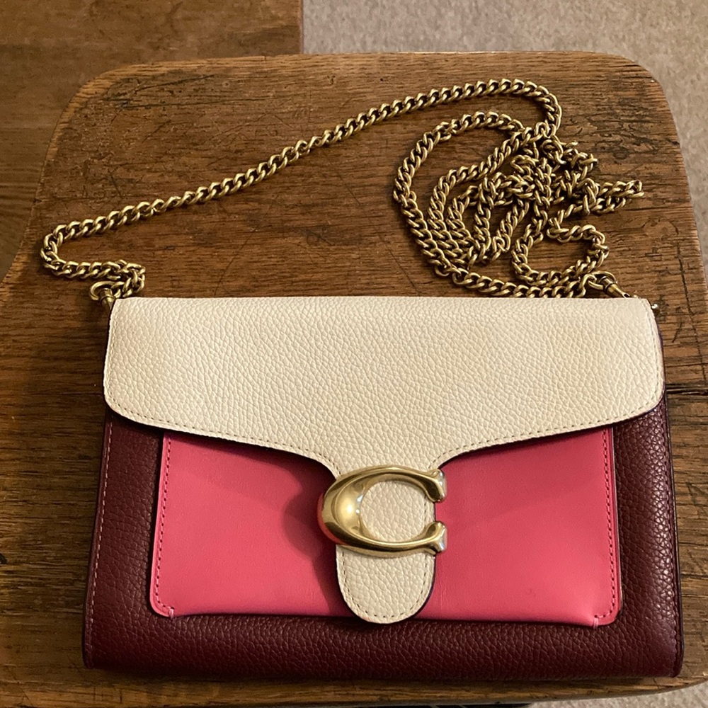 Coach Tabby Color Block Convertible Clutch Chain Crossbody Bag NWOT